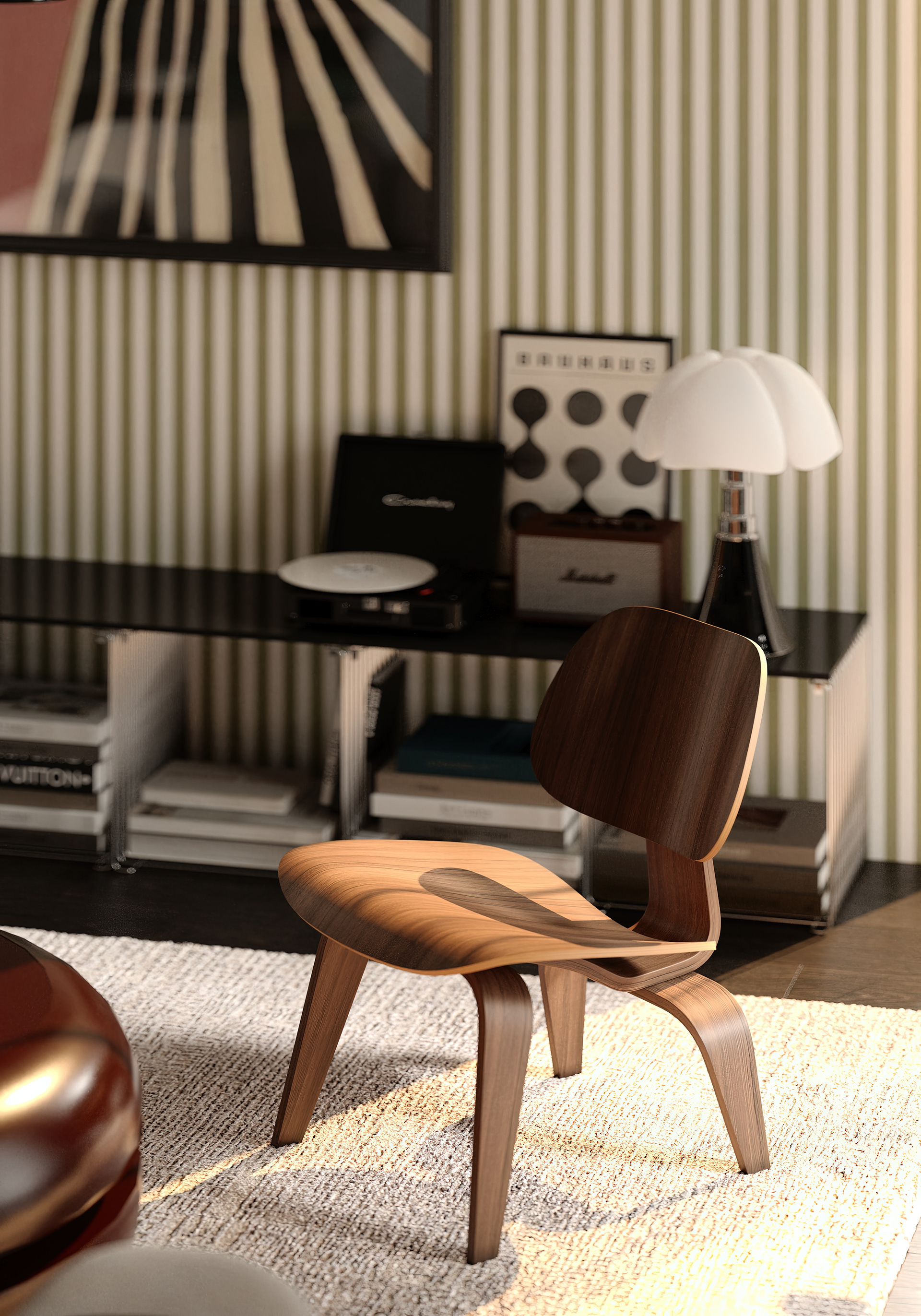 Mid-Century Style Home | Living Area-5