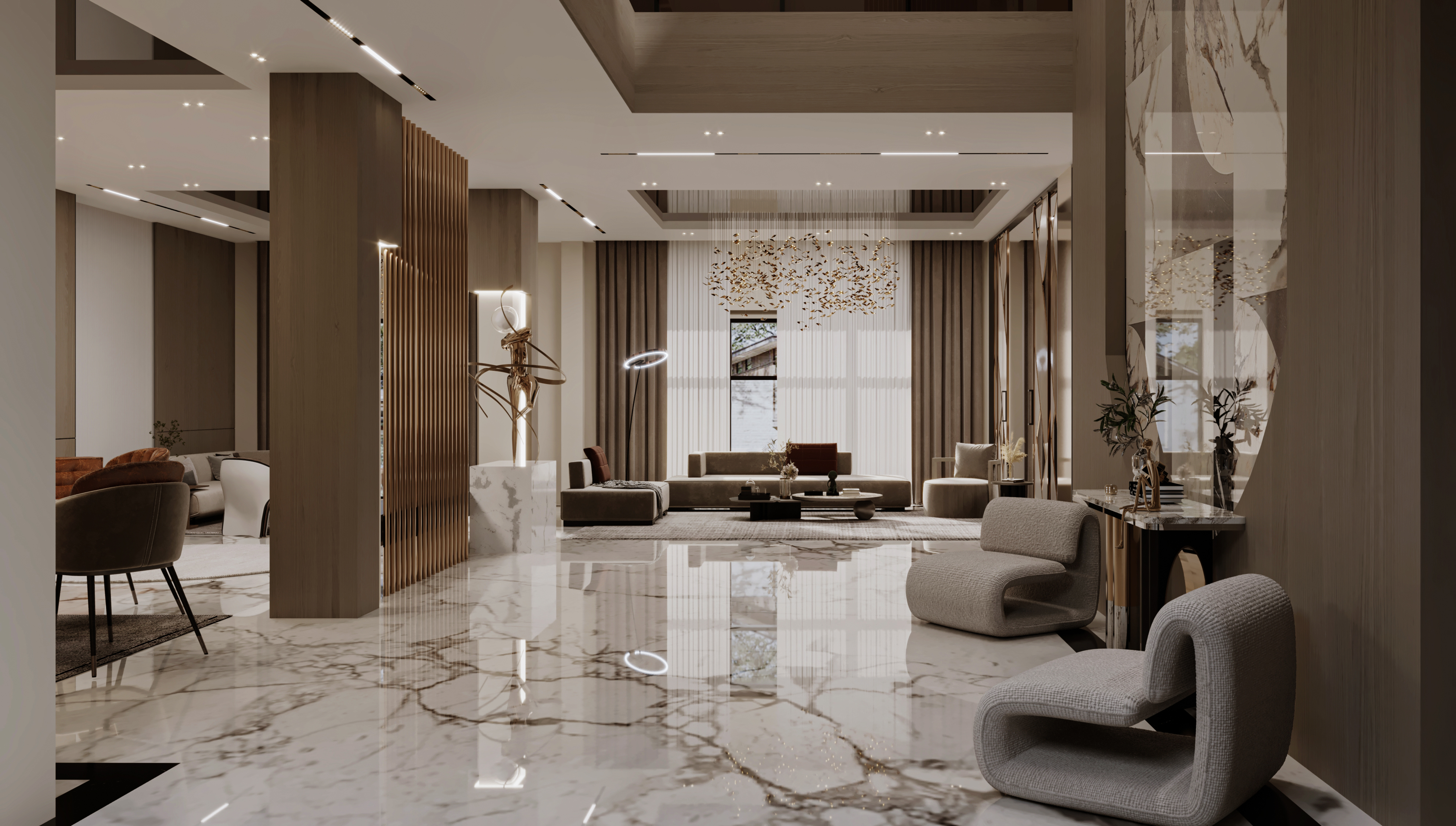 VILLA MODERN RECEPTION（现代别墅）丨埃及开罗丨AHMED FIKRY DESIGNS-5