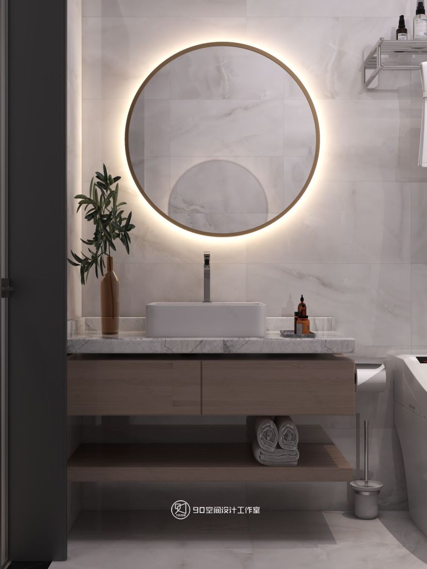 135㎡现代简约开放式餐厨设计-48