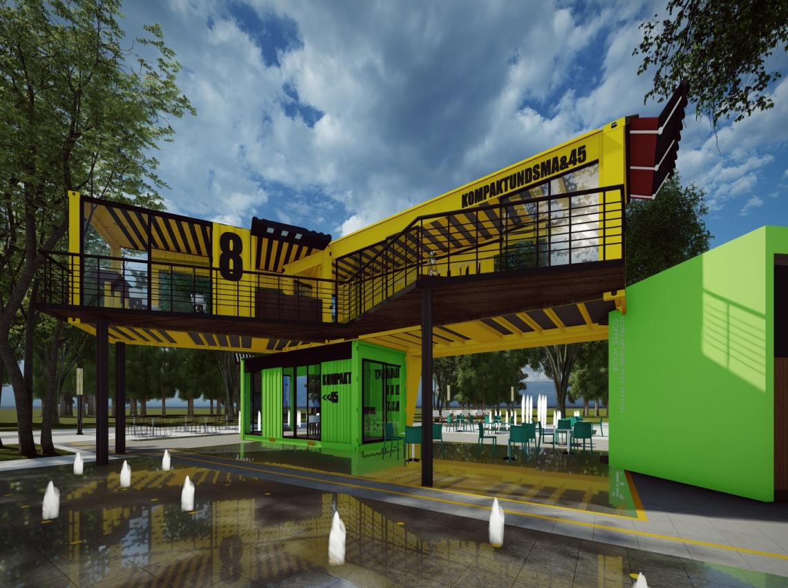 集装箱商业建筑SU模型-11