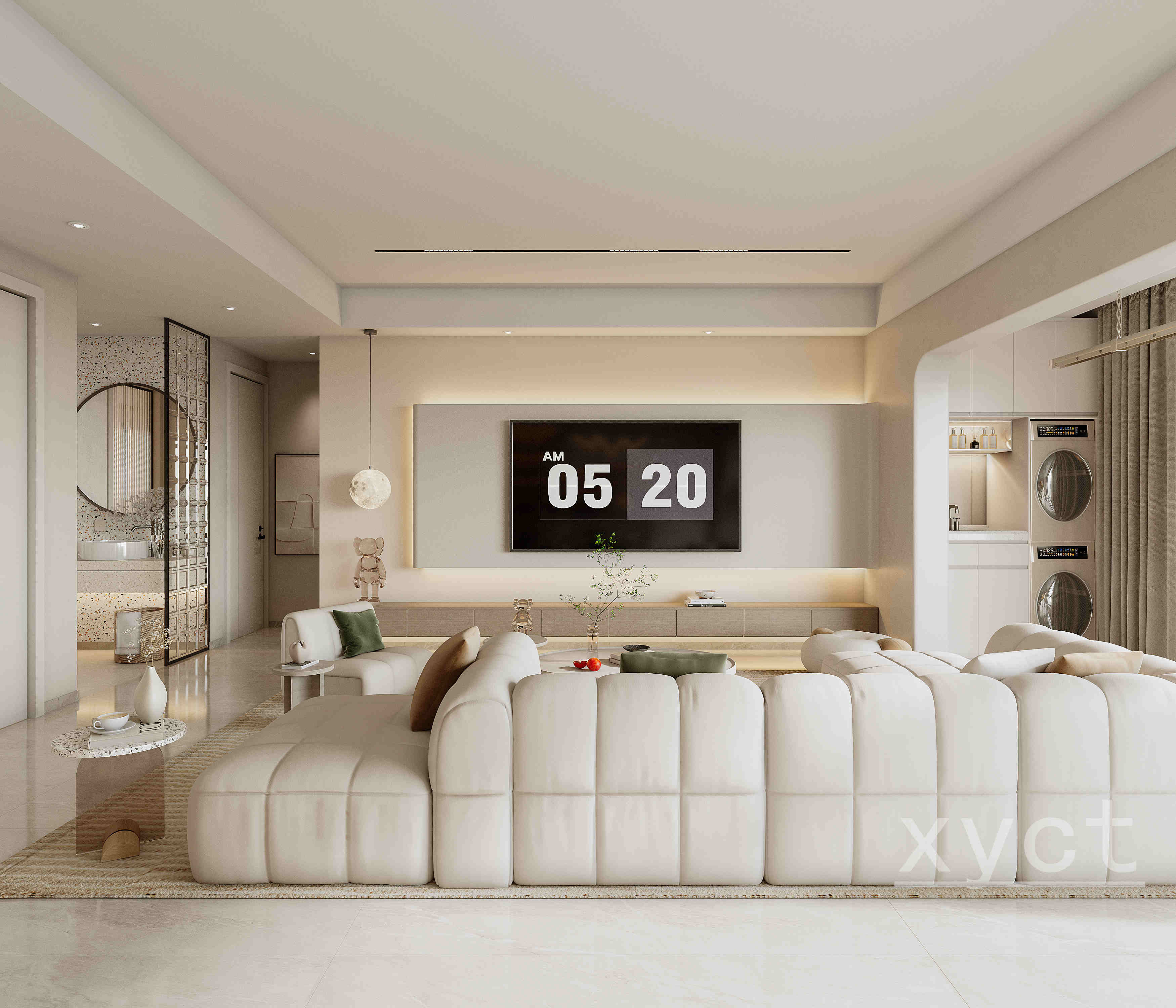 现代奶油风室内设计-7