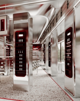 Retro Futurism Pharmacy Design Project