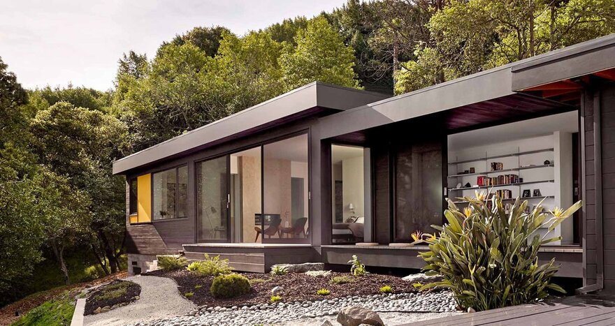 加州单层中世纪房屋的现代升级-1