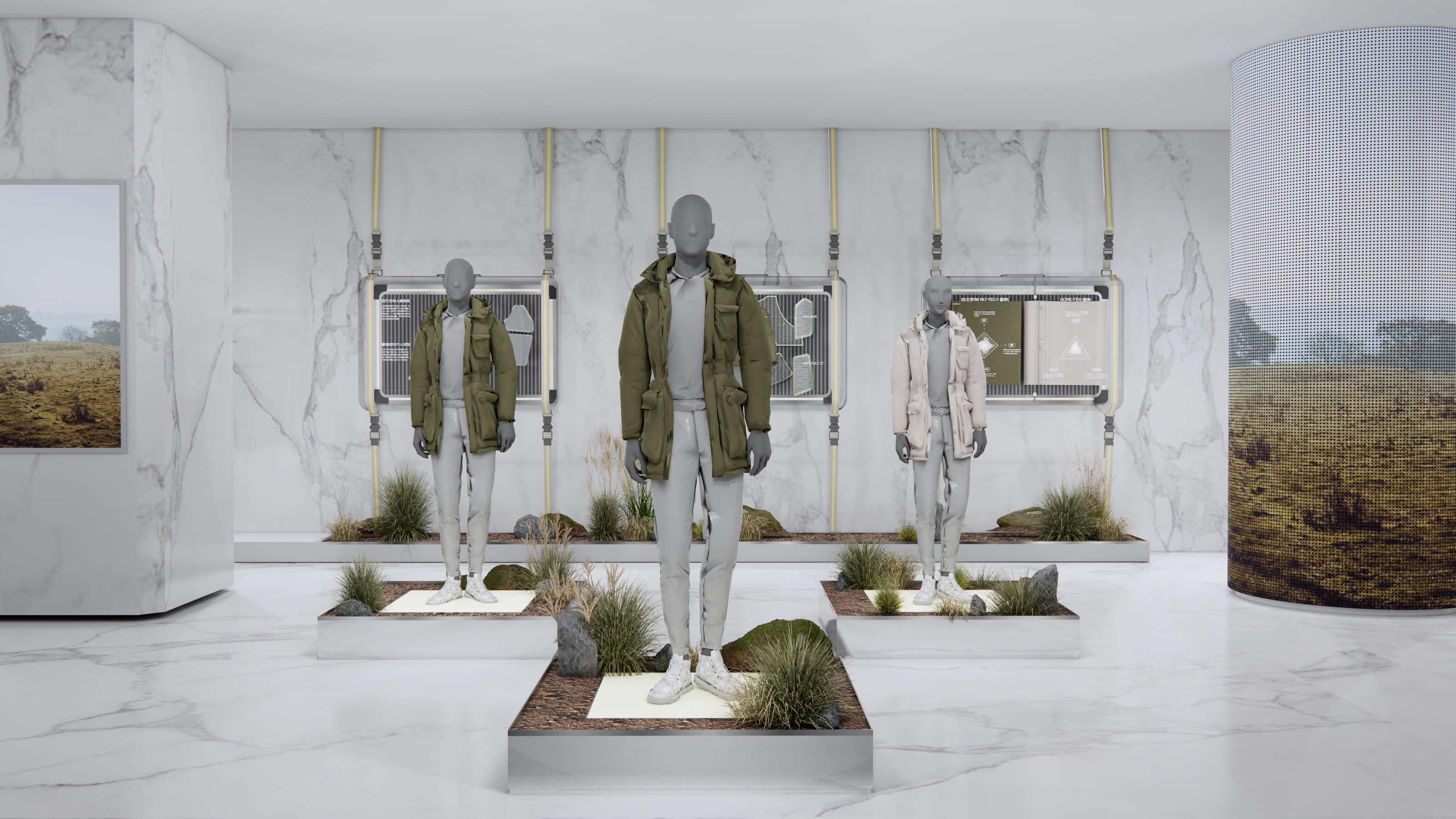 波司登舒适户外橱窗中岛边场设计-9