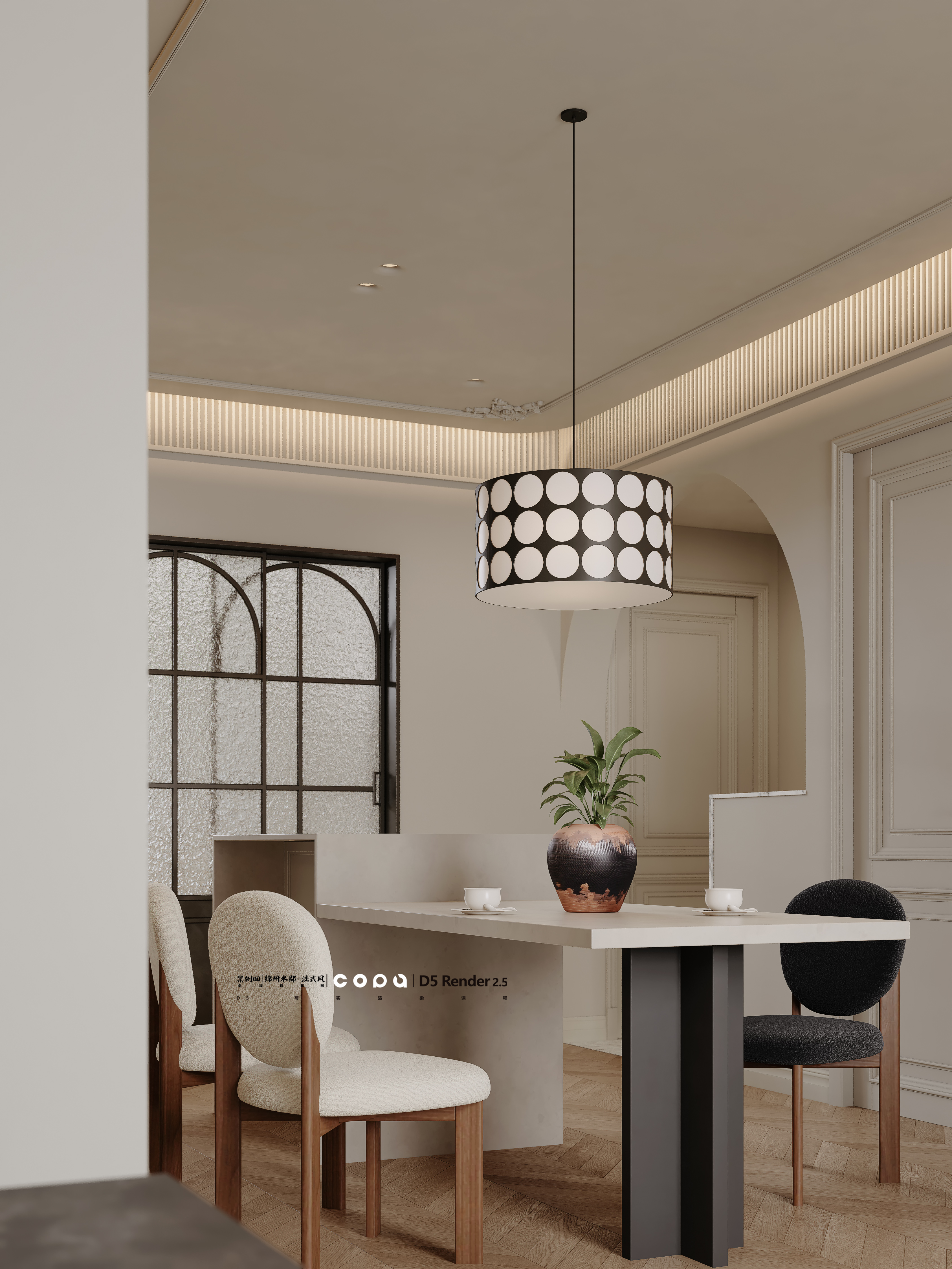 D5 渲染器法式风视觉表现丨壹木空间,靠背视觉-7