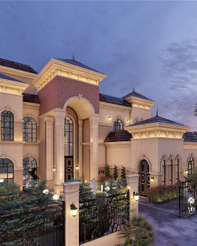Anastasiya Gushchina丨别墅建筑丨Exterior & Landscape Design For H.Y.A.H Abu Dhabi ,UAE.