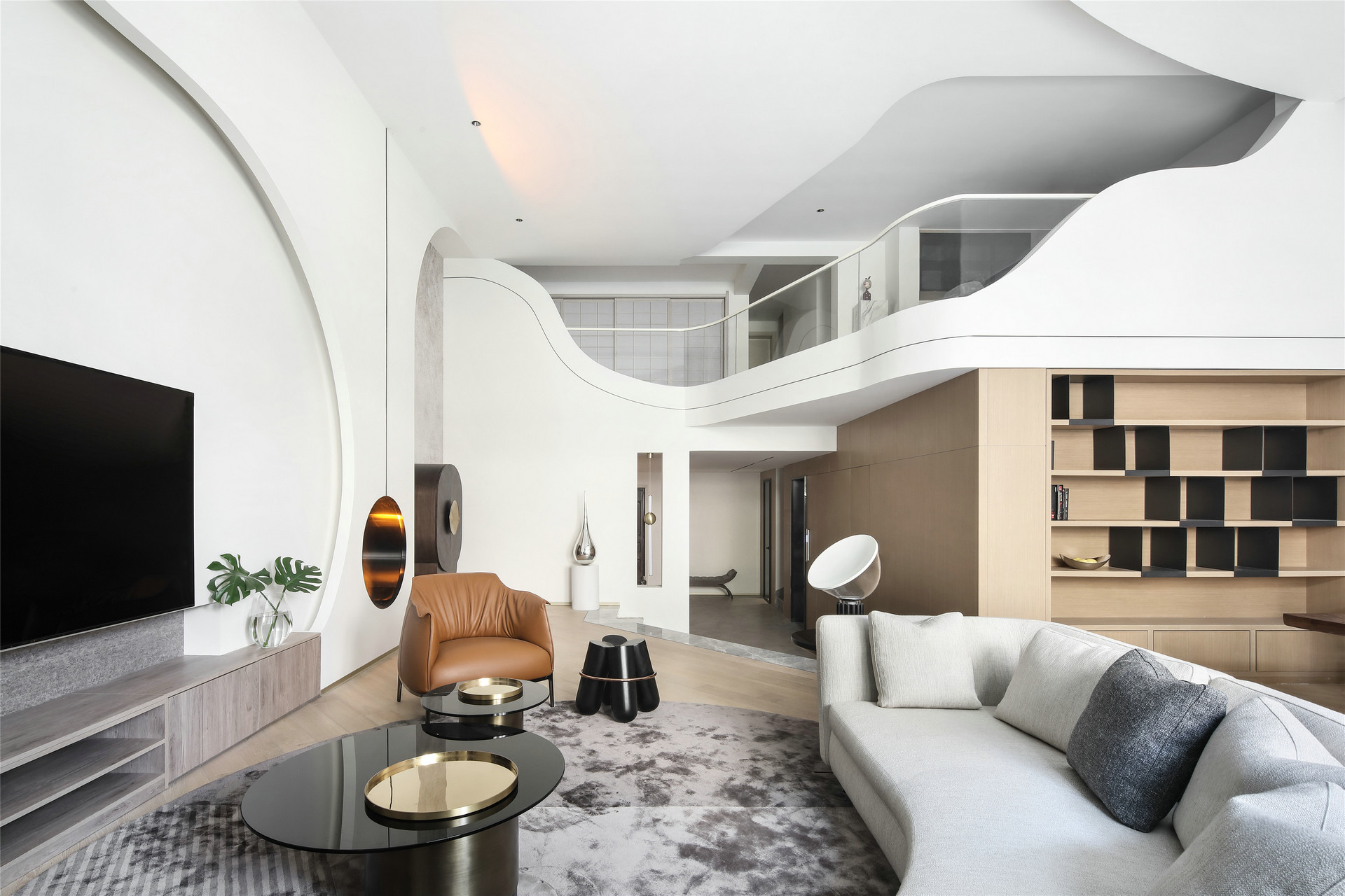 贵阳这波大平层设计，把“曲线高级感”玩成了家居顶流-12