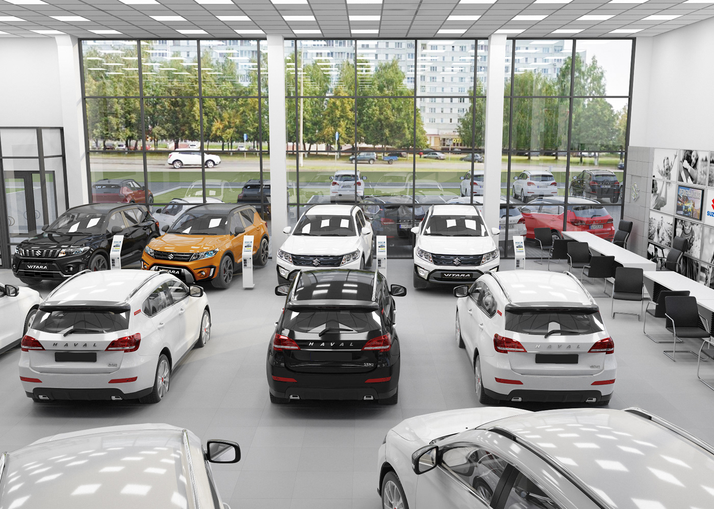 Визуализация автосалона-1