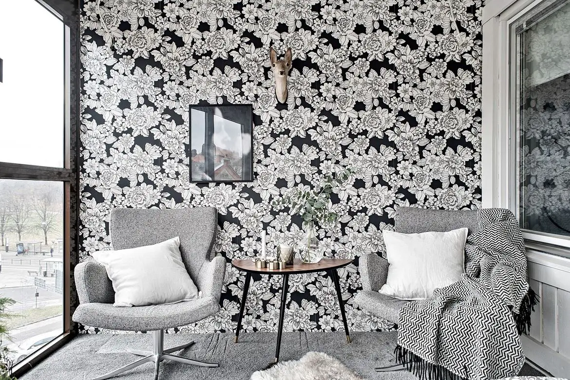 "弧形窗封闭的独特阳台 | Scandinave 风格公寓设计"-20