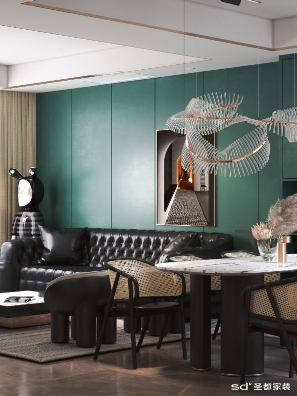 复古绿的叠墅丨中国浙江丨圣都家居装饰有限公司-10