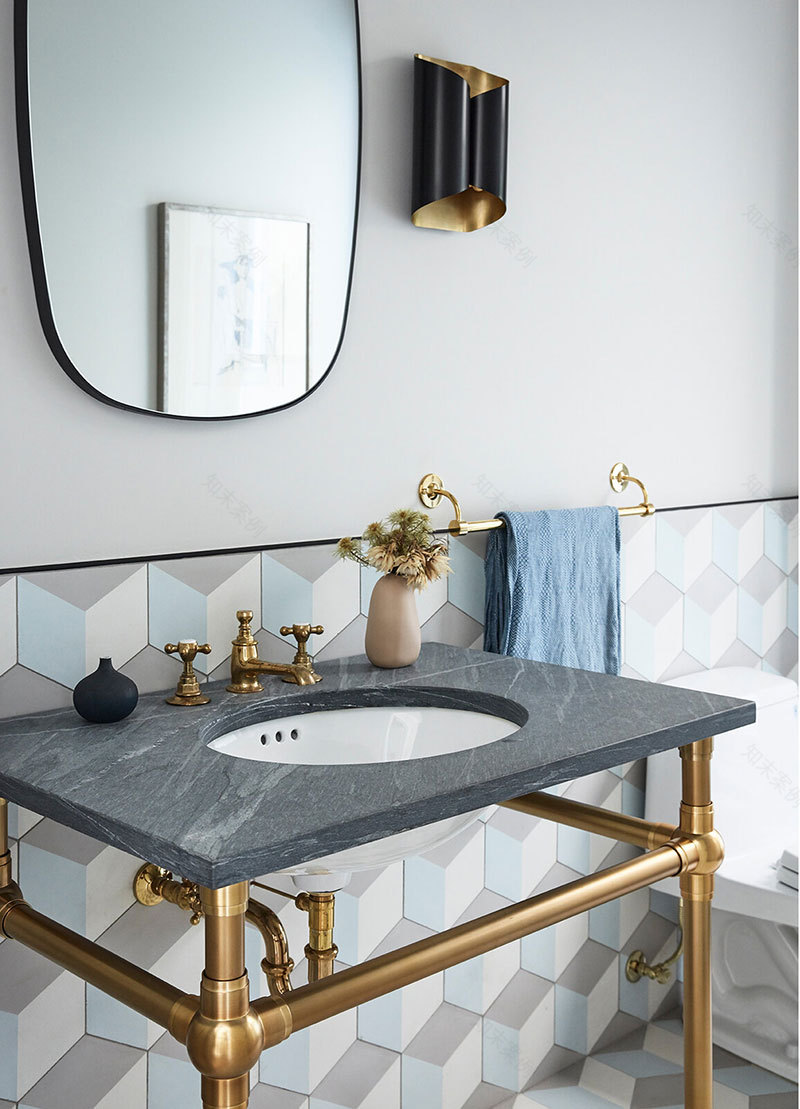 现代古典灰蓝色调的维多利亚式住宅设计-22