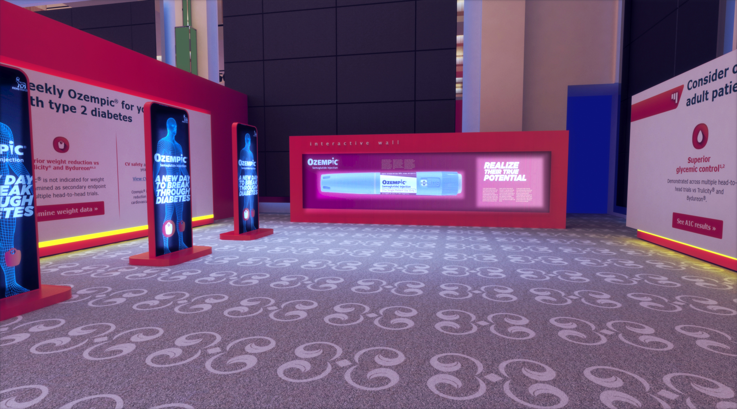 Ozempic Egypt - UAE - exhibition stand booth design-16