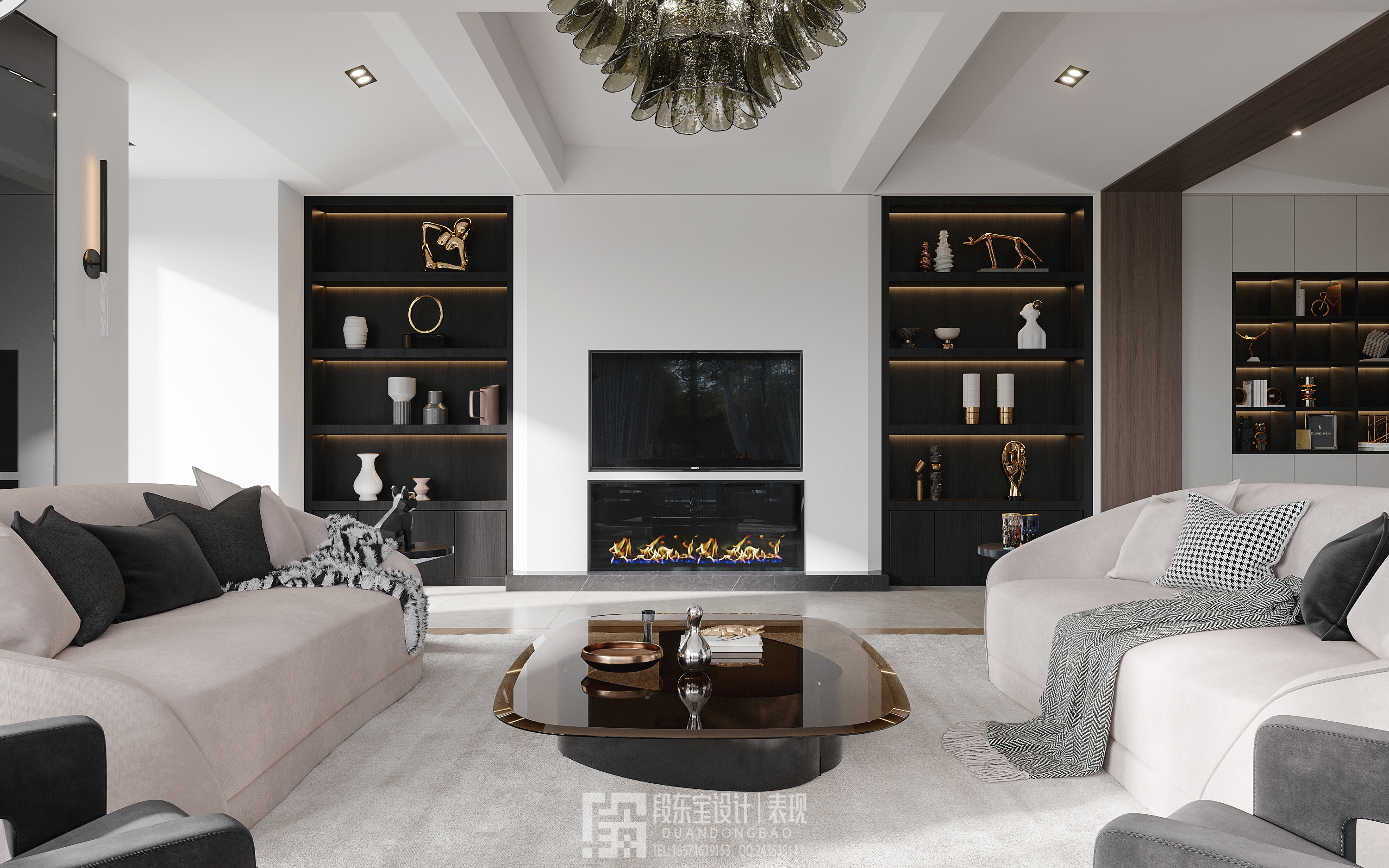 大平层现代风格写实效果图-3