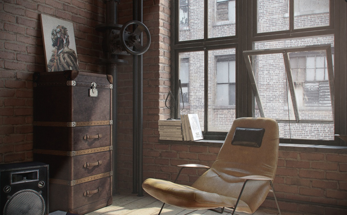 Стиль лофт: квартира с мужским характером | 13 фото-16