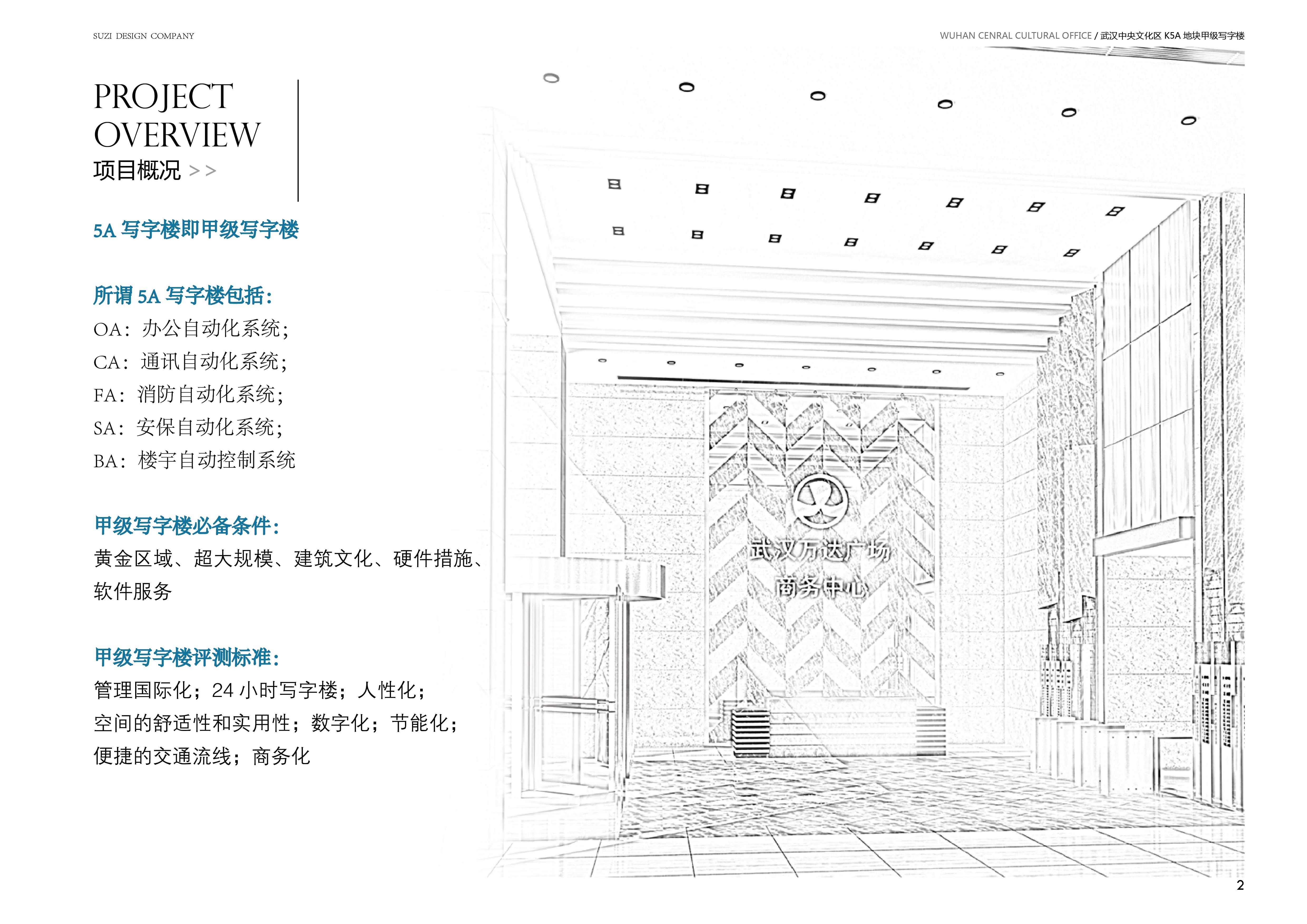 武汉万达广场中央文化区甲级写字楼公共区域设计方案48P 53M-22