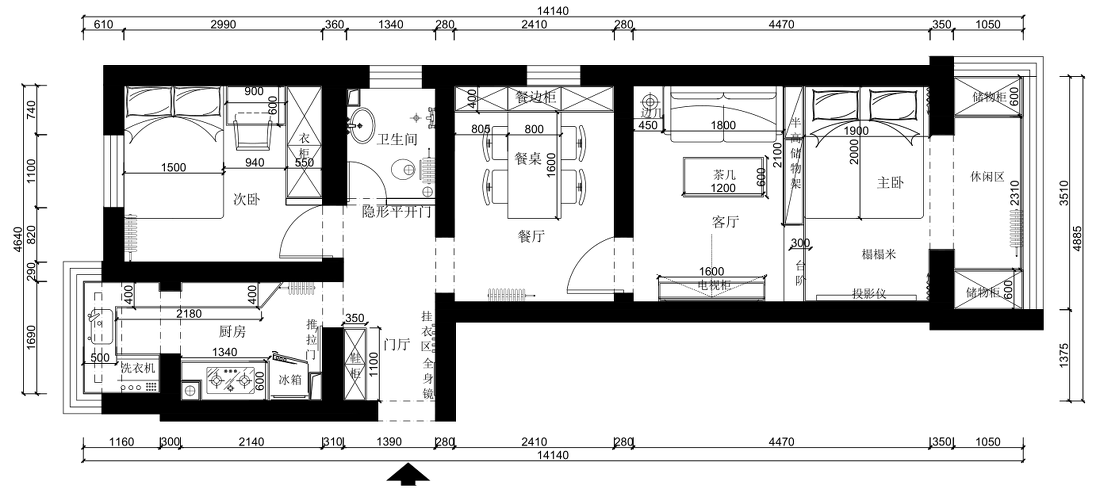 北京 60 平长条老房翻新，打造南北通透日式小家-69