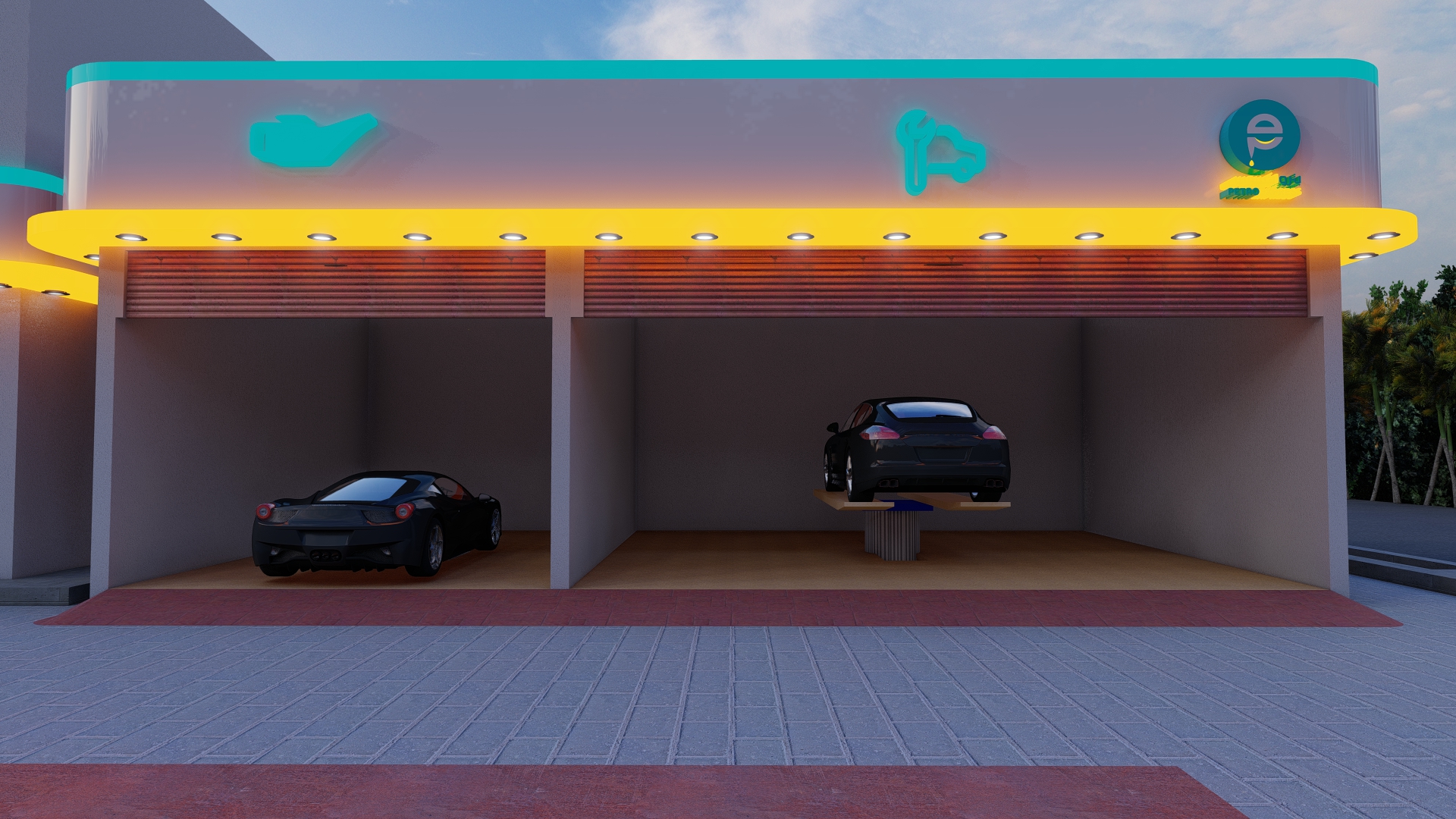 تصميم لمحطه وقود بترو اكسبريس بالسعودية-25