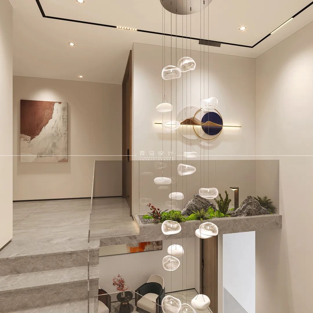 《雁鸣墅语》现代轻奢联排别墅丨青马别墅设计-45