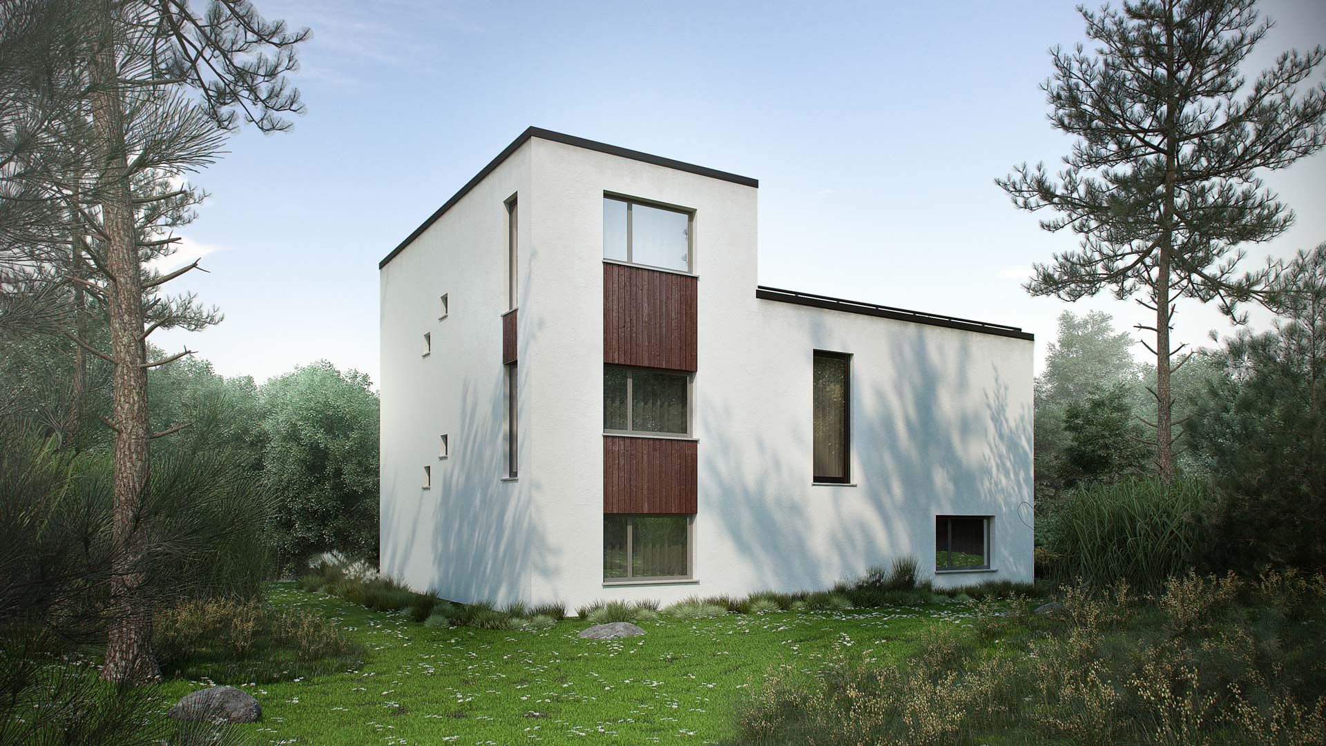 挪威森林中的现代住宅-14