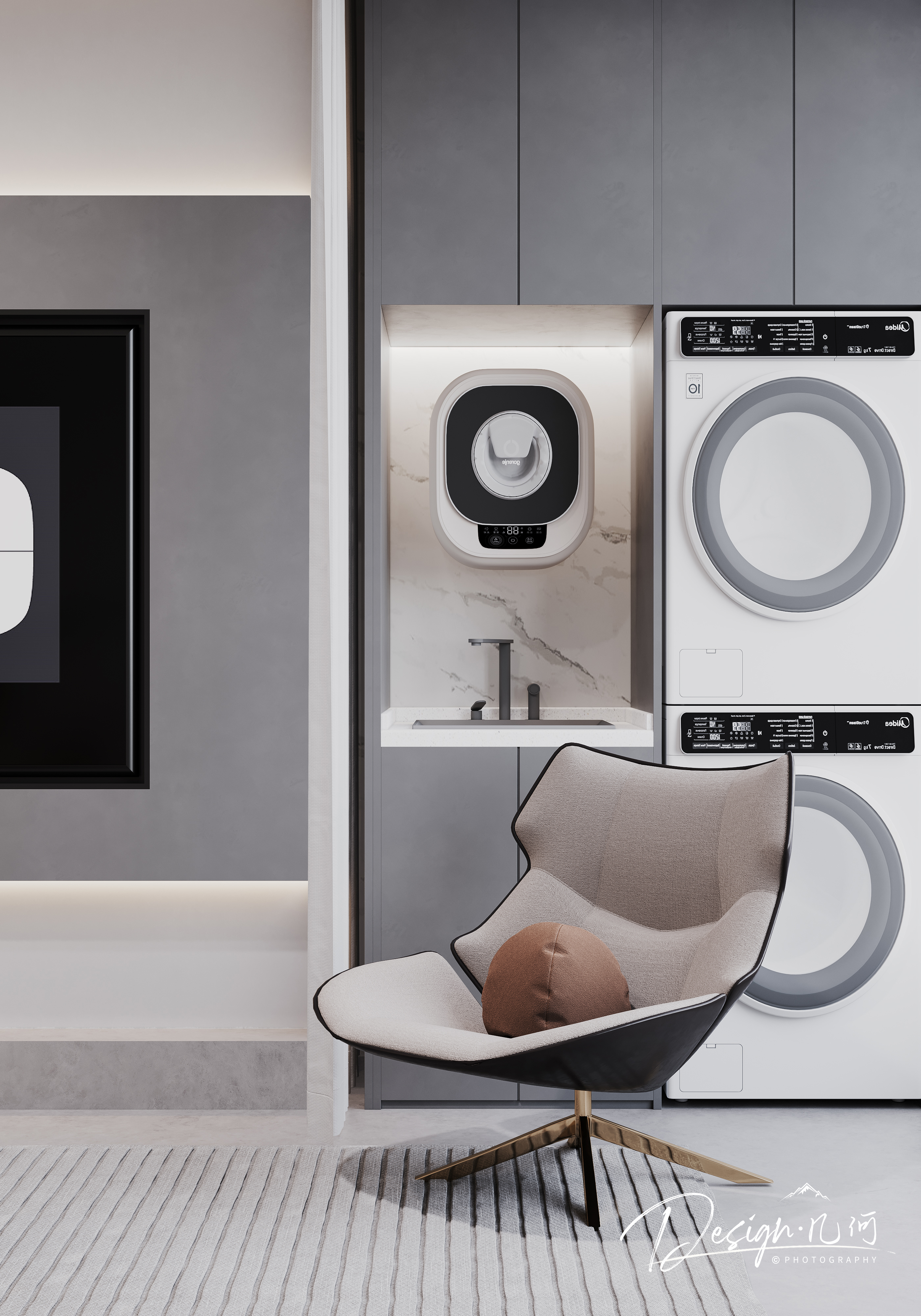 几何视觉表现现代黑白灰-7