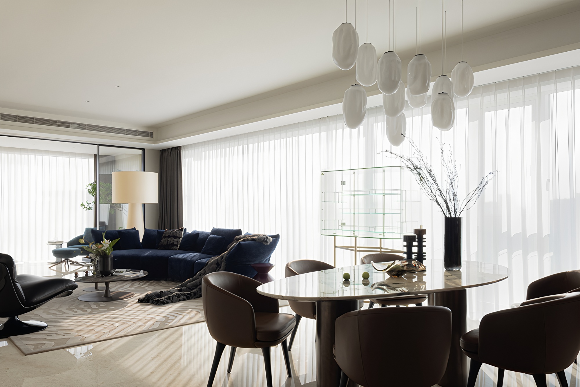 杭州345㎡简约大平层丨中国杭州丨力设计-8