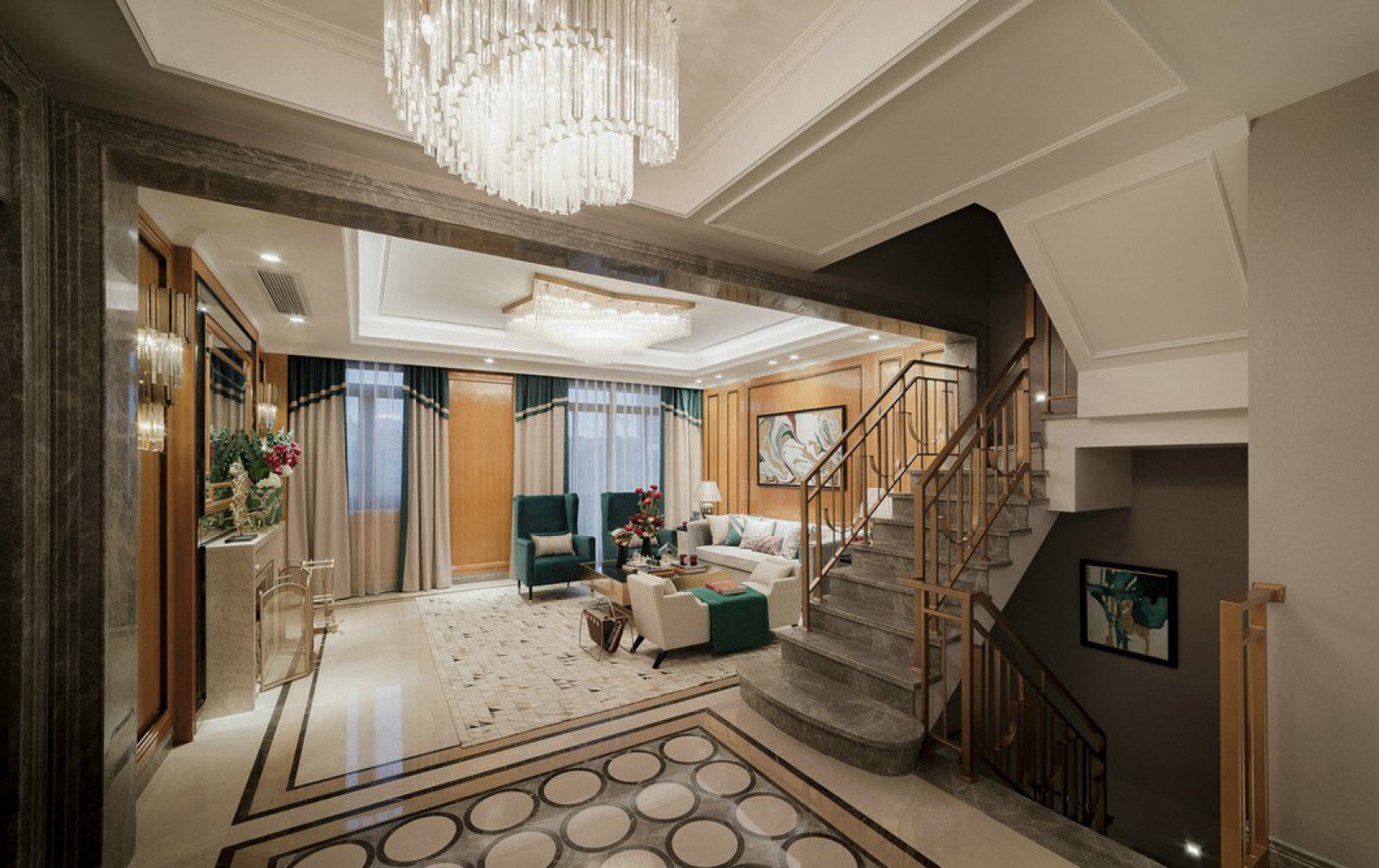 350m²重庆融创金开融府别墅样板间  于计设计-3