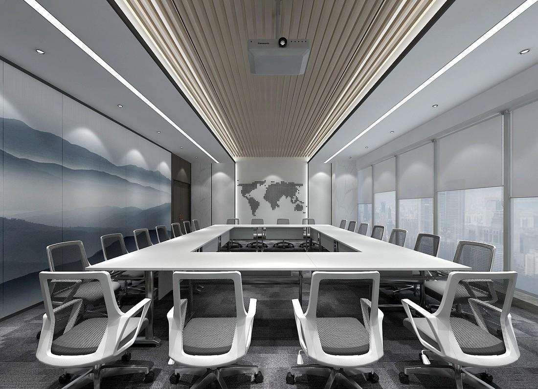 
中西结合淡雅办公室装修案例赏析 -3