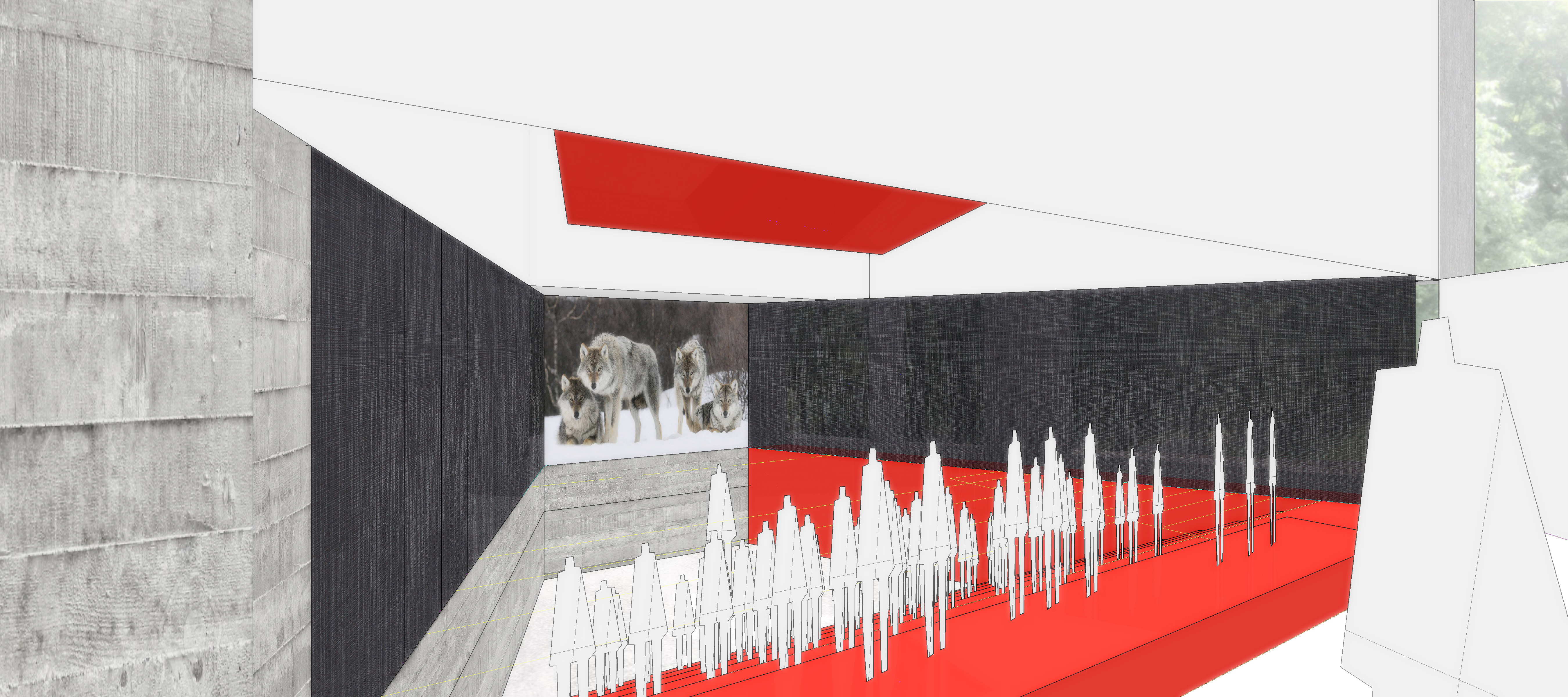 北美狼保护中心教育馆 | 环保理念融入教育空间-9