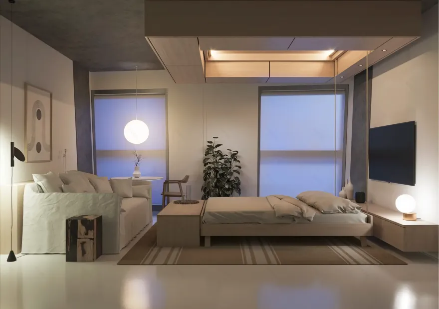 巧妙利用顶空间,设计师打造多功能卧室-12