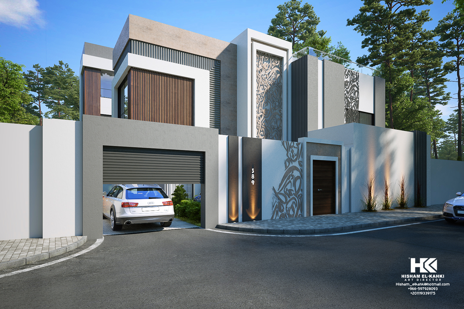 Modern Villa Exterior Design With Landscape-1