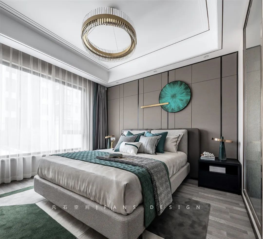 成都 118㎡现代简约之家，以水波纹元素打造灵动空间-52