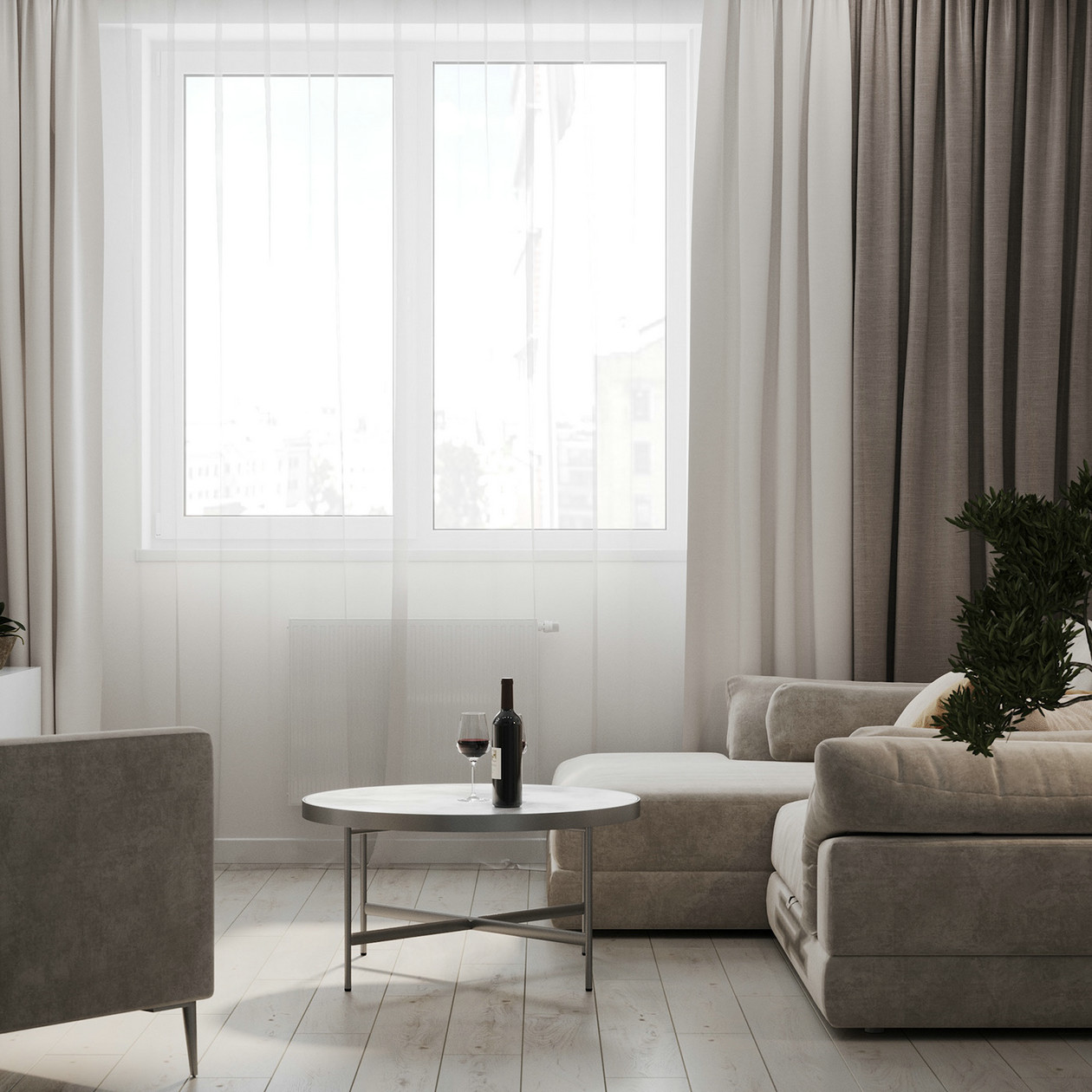 乌克兰--76㎡白色系空间设计-2