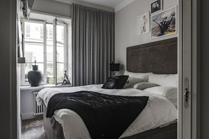 瑞典 96 平米黑白优雅公寓 | 简约风格的艺术呈现-19