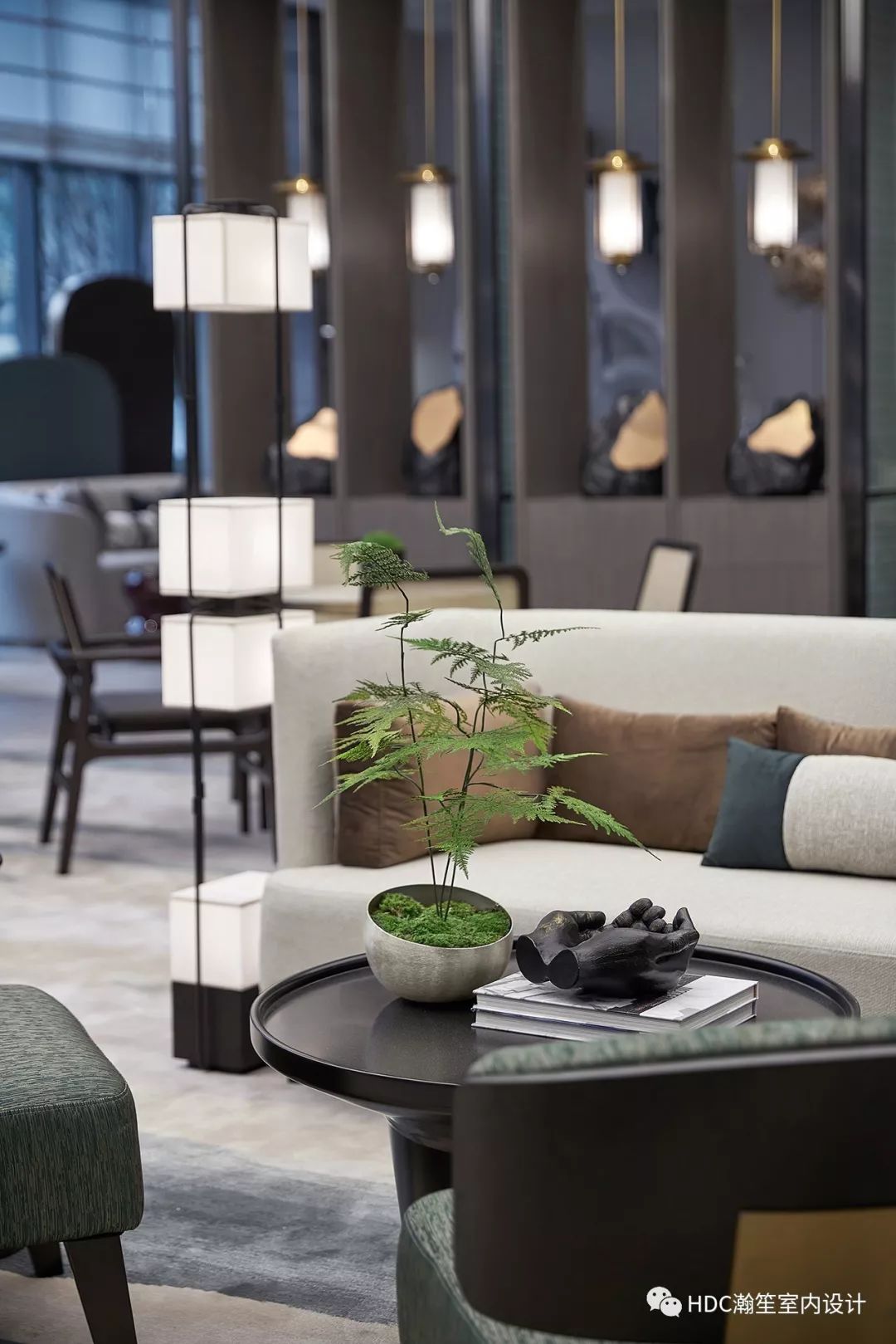 重庆洺悦国际售楼中心 | 轻奢中式，原创艺术设计-36