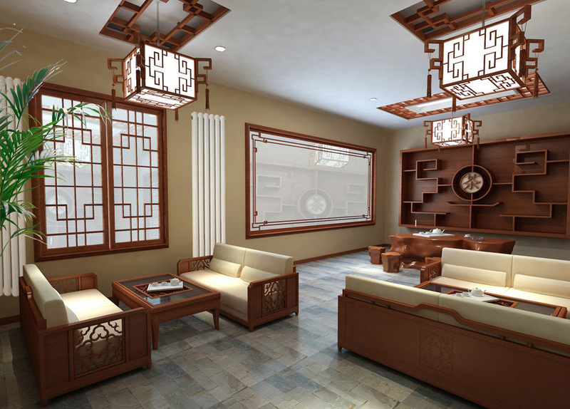 茶馆设计案例效果图-9