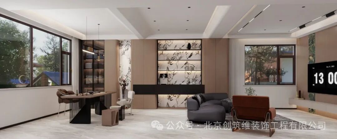 唐山市乐北别墅7-1|600㎡现代简约风装修案例-17