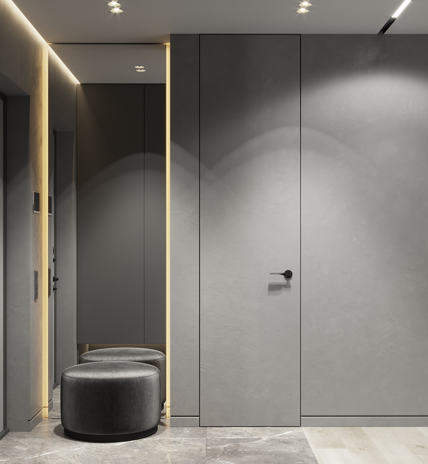 高级灰色系小空间公寓设计 超精致-4