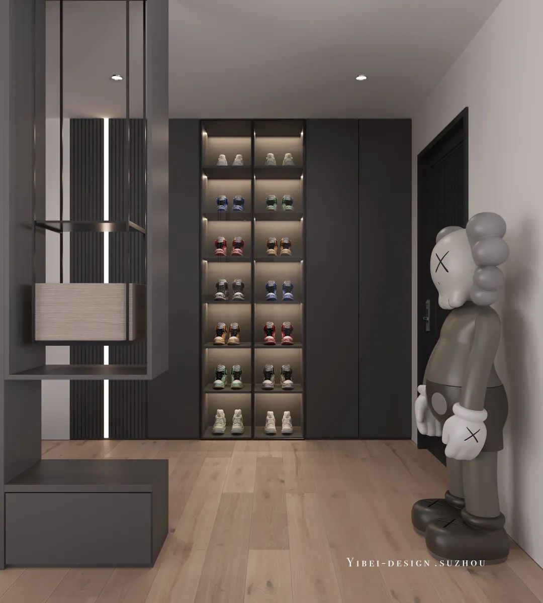 现代简约复式空间设计丨中国苏州丨YIBEI DESIGN-19