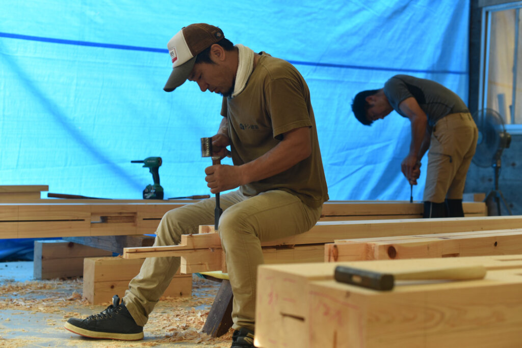 恵那の石場建て３　刻み丨水野设计室-30