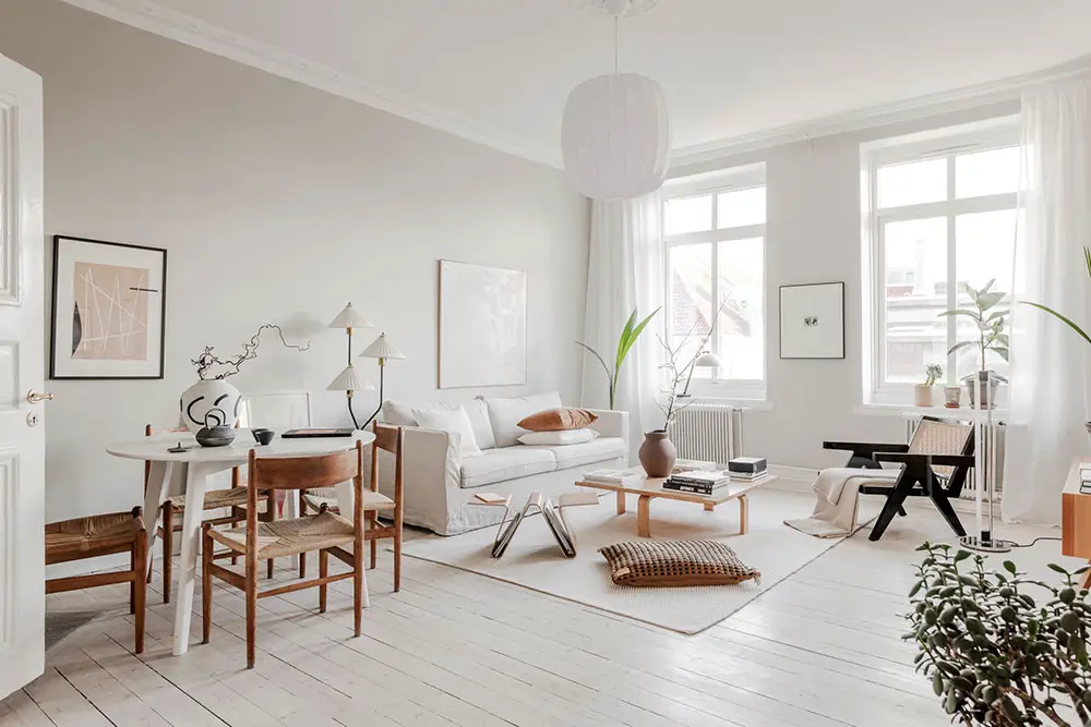 瑞典哥德堡优雅日式北欧风公寓设计-6