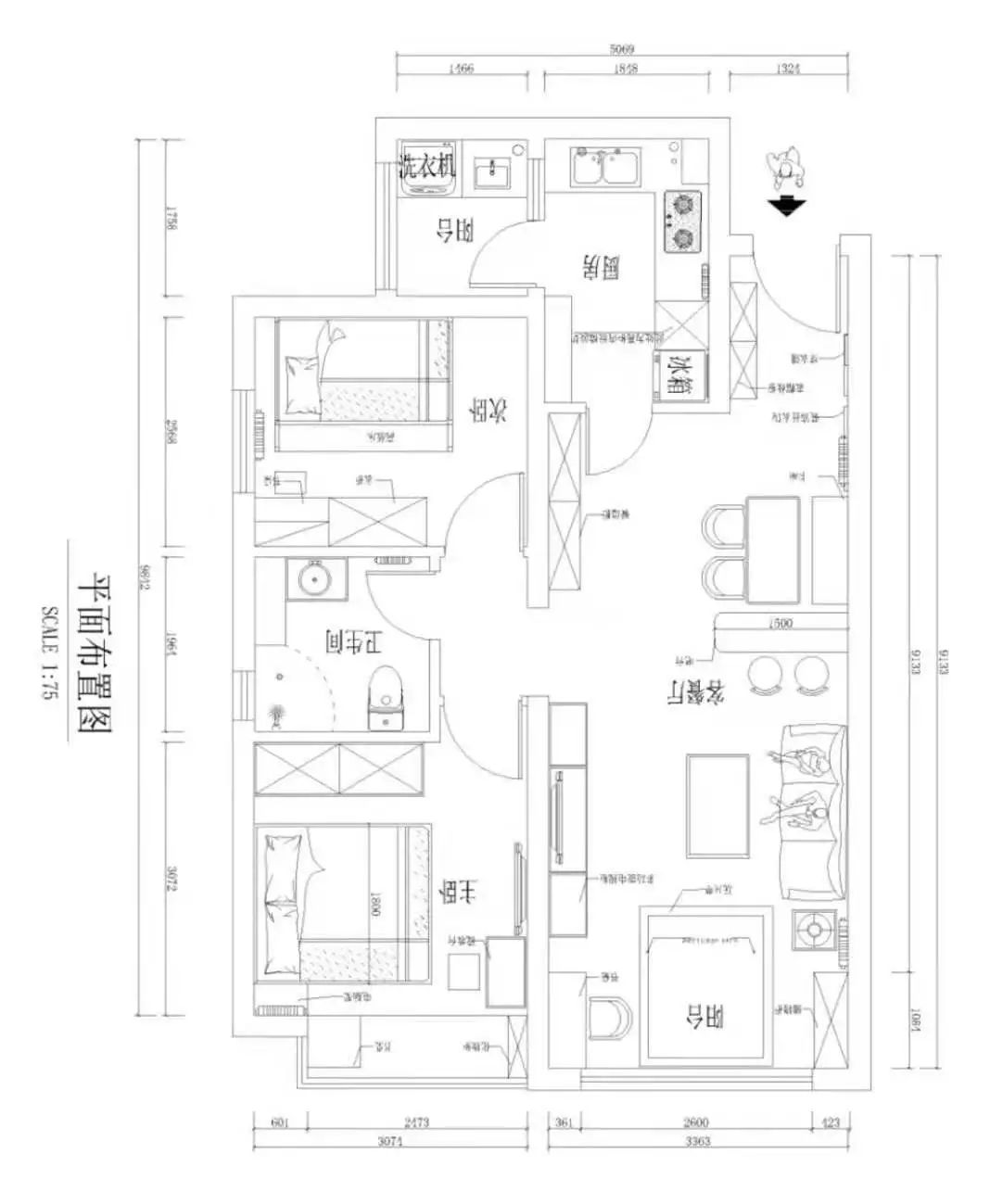 恒大御景湾 C2 现代简约小户型设计丨海尔智家·创邸设计-10