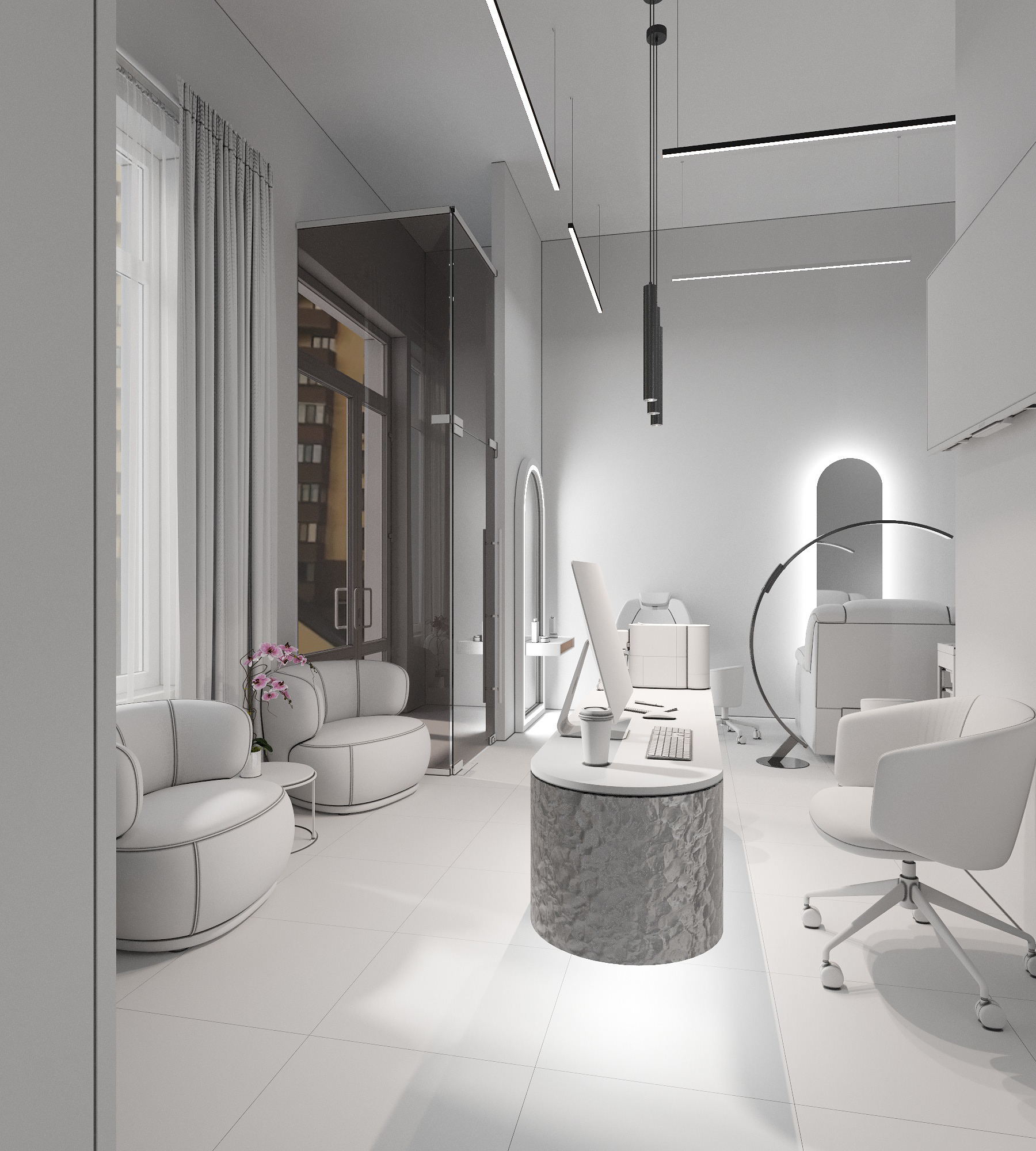 莫斯科睫毛嫁接沙龙室内设计丨布基纳法索波尼-21