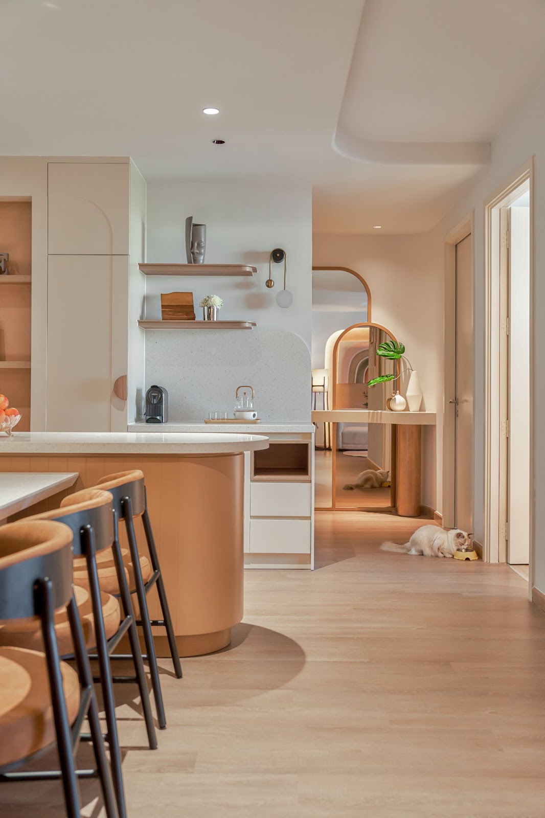 现代奶油风平层丨越南胡志明市-17