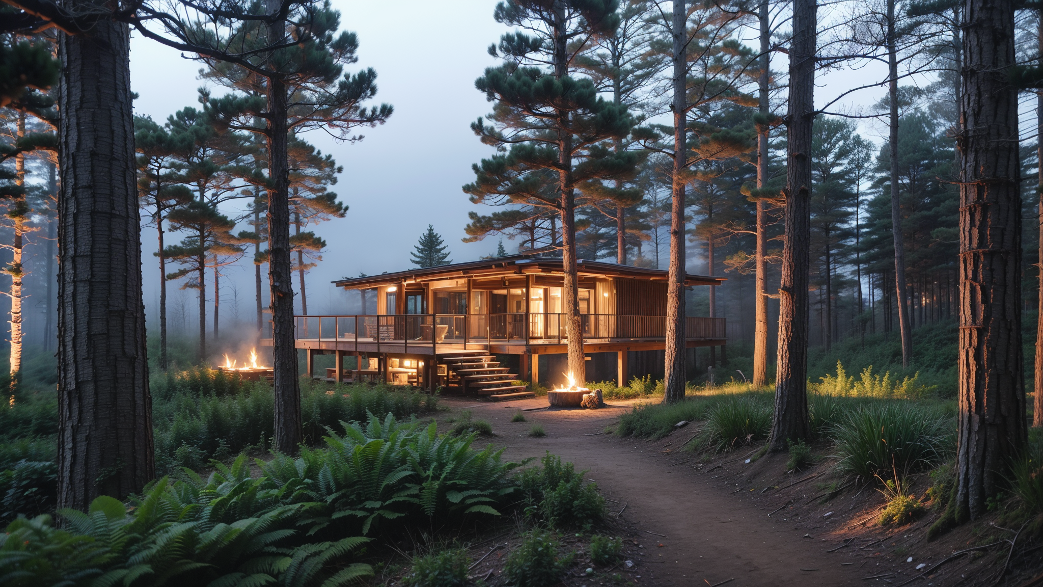 AI创意设计50-树屋篝火-13