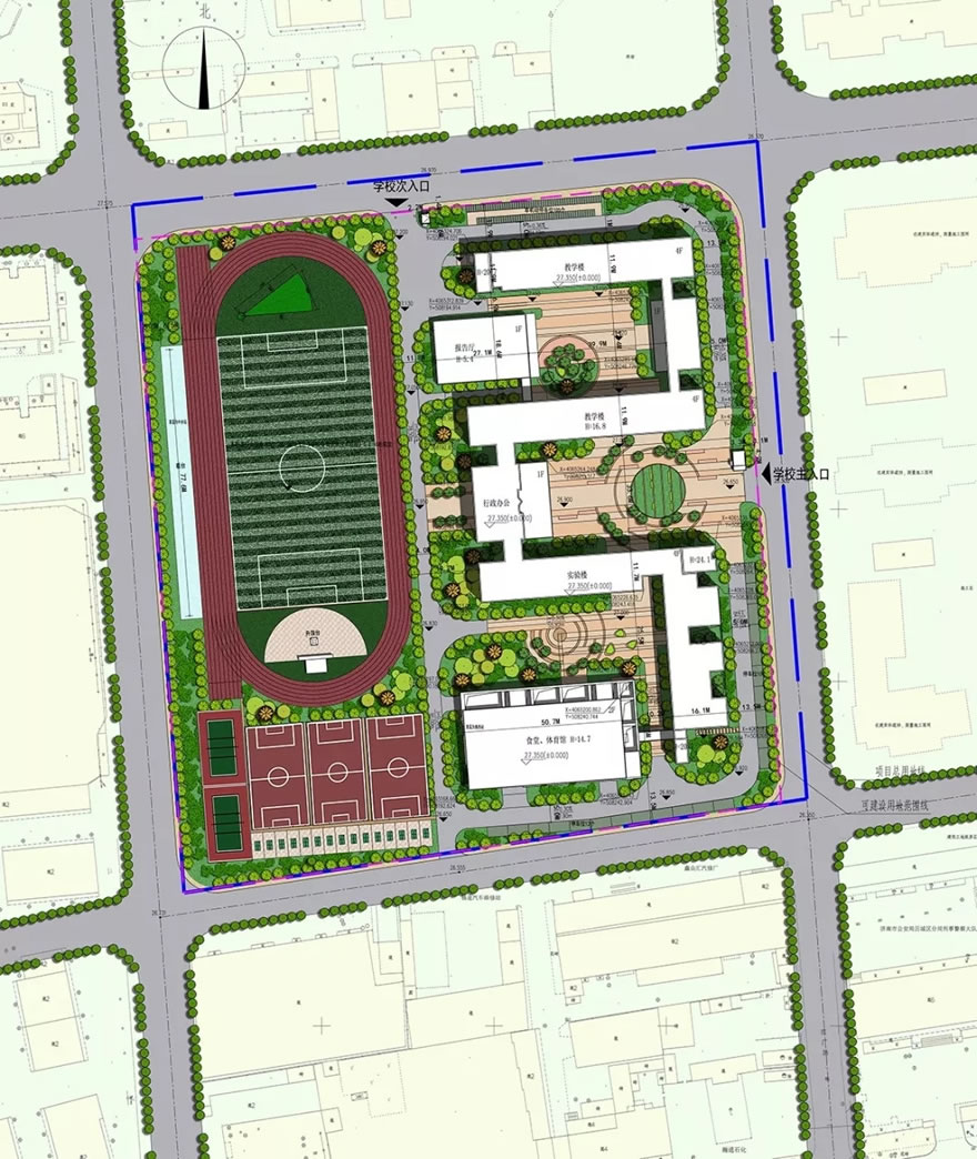 济南祥泰实验学校设计 | 巧妙布局与活力色彩的融合-6