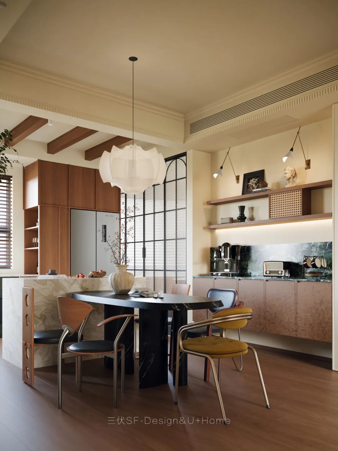 三伏新作丨时尚果然是个轮回，绿植填满角落，独居青年的中古家-49