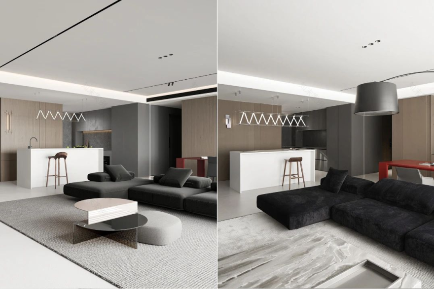 河北石家庄 178㎡黑与红的优雅交响丨中国河北丨青禾设计-26