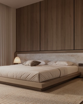 日式斯堪的纳维亚风格卧室