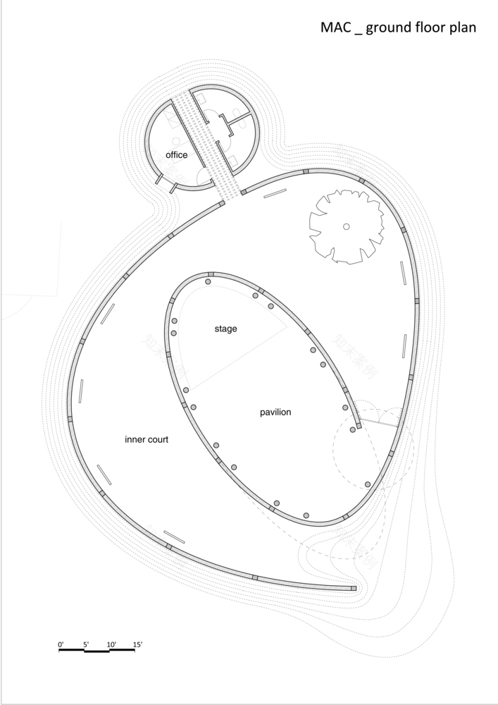 印度低成本社区中心,混凝土螺旋墙展现独特魅力-49