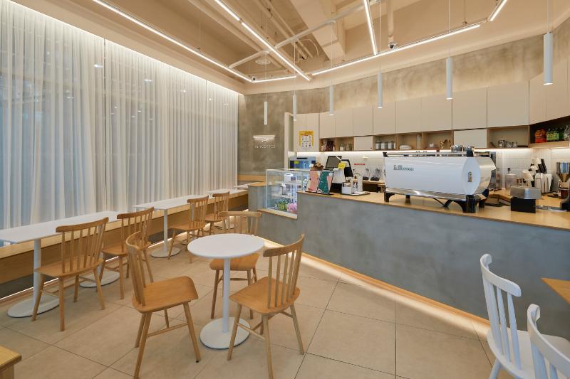 12 坪极简风咖啡厅设计 | 韩式 White&Woodton 风格-5